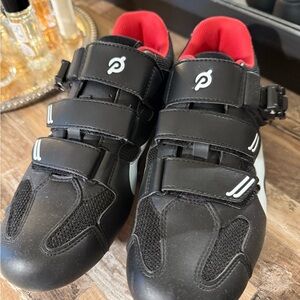 Peloton Black and Red Athletic Shoes